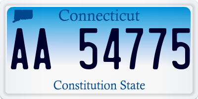 CT license plate AA54775