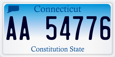 CT license plate AA54776