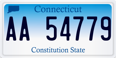 CT license plate AA54779