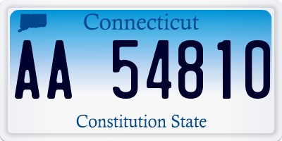 CT license plate AA54810