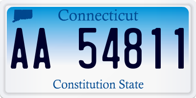 CT license plate AA54811