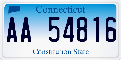 CT license plate AA54816