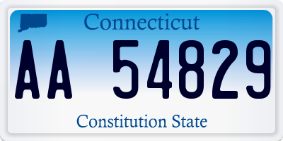 CT license plate AA54829