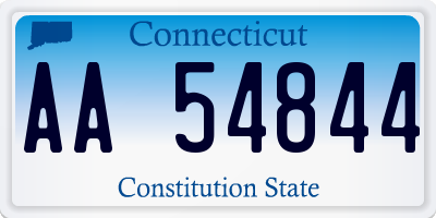 CT license plate AA54844