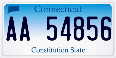 CT license plate AA54856