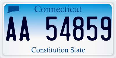 CT license plate AA54859