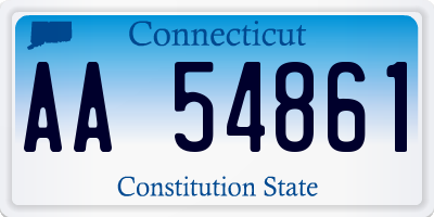 CT license plate AA54861