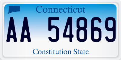 CT license plate AA54869