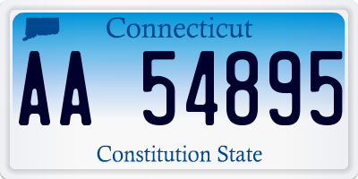 CT license plate AA54895