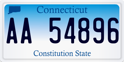 CT license plate AA54896