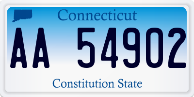 CT license plate AA54902