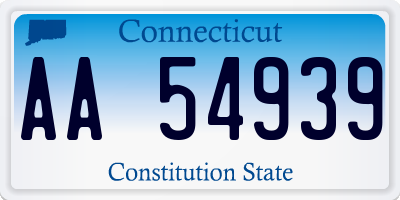 CT license plate AA54939