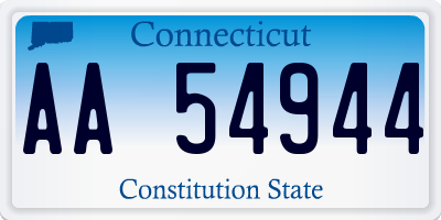 CT license plate AA54944