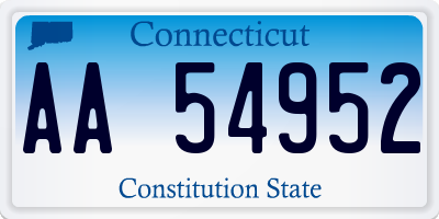 CT license plate AA54952