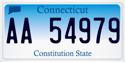 CT license plate AA54979