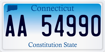 CT license plate AA54990