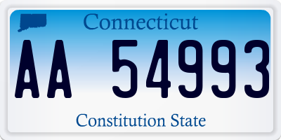 CT license plate AA54993