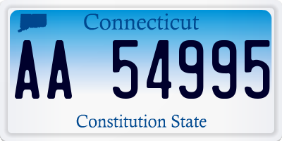 CT license plate AA54995