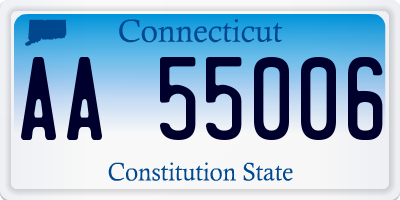 CT license plate AA55006