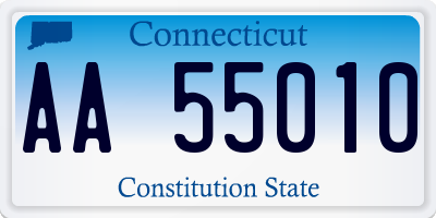 CT license plate AA55010