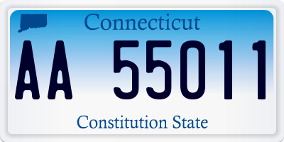 CT license plate AA55011