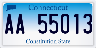 CT license plate AA55013