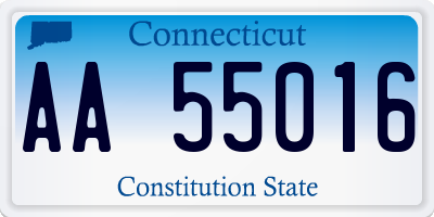 CT license plate AA55016