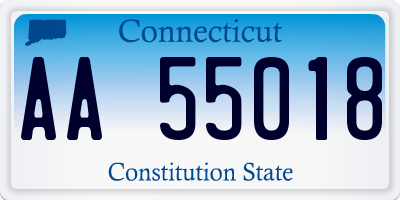 CT license plate AA55018