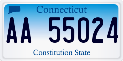 CT license plate AA55024