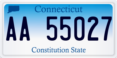 CT license plate AA55027