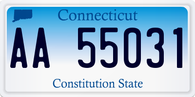 CT license plate AA55031