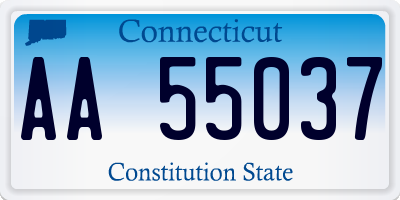 CT license plate AA55037