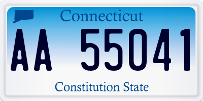 CT license plate AA55041