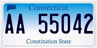 CT license plate AA55042