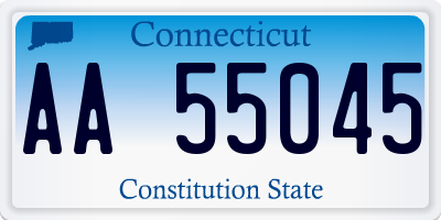 CT license plate AA55045