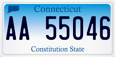 CT license plate AA55046