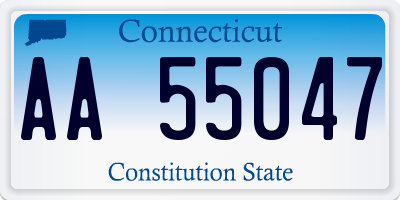 CT license plate AA55047