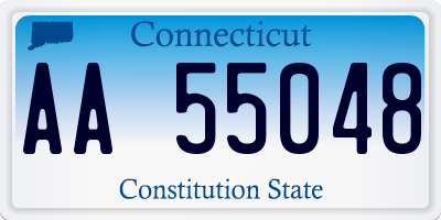 CT license plate AA55048