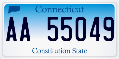 CT license plate AA55049