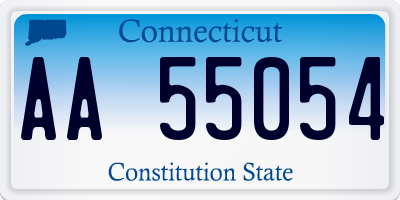 CT license plate AA55054