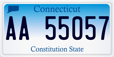 CT license plate AA55057