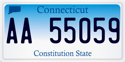 CT license plate AA55059