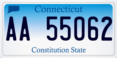 CT license plate AA55062