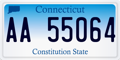 CT license plate AA55064