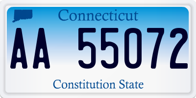 CT license plate AA55072