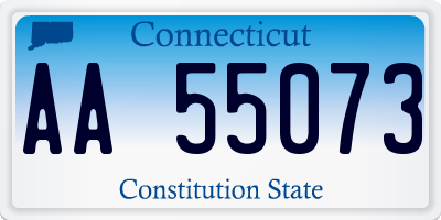 CT license plate AA55073