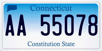 CT license plate AA55078