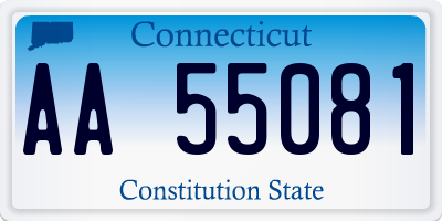 CT license plate AA55081