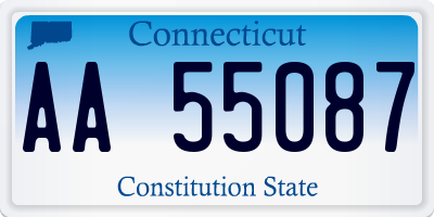 CT license plate AA55087