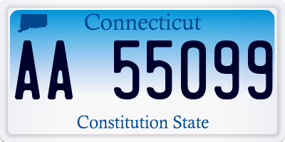 CT license plate AA55099